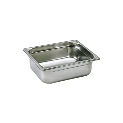 Bac gastronorme plein inox - sans anse - GN 1/2 profondeur 10 cm
