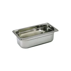 Bac gastronorme plein inox - sans anse - GN 1/3 profondeur 5,5 cm