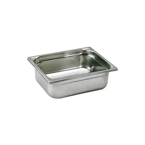 Bac gastronorme plein inox - sans anse - GN 1/2 profondeur 5,5 cm