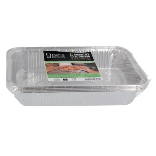 5 Barquettes de cuisson alu 23 x 14 cm