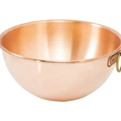 Bassine en cuivre demi-ronde renforcée à blancs 30 cm