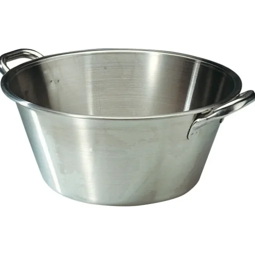 Bassine landaise inox à anses 42 cm