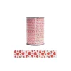 Bolduc blanc coeurs rouges 10 mm (100 m)