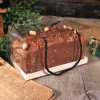 Boîte à gâteau transparente à poignées 25x11x11 cm