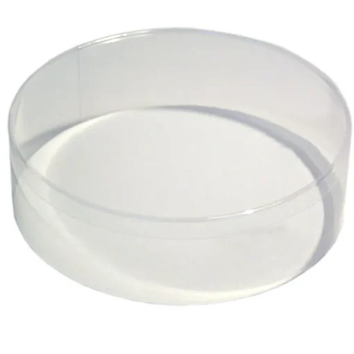 Boîte confiseur ronde transparente - hauteur 6 cm