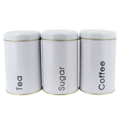 Boîtes métalliques blanches - Lot de  3
