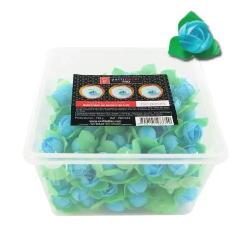 Boutons de roses bleus en azyme (x150)