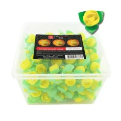 Boutons de roses jaunes en azyme (x150)