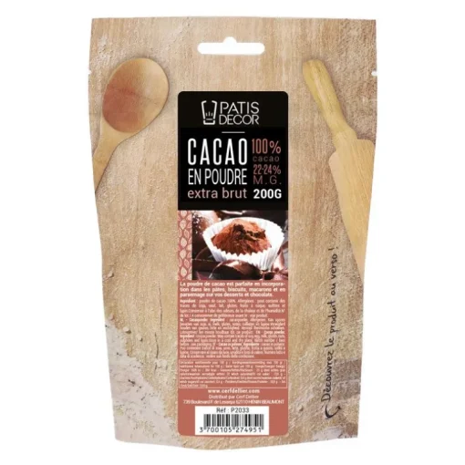 Cacao en poudre extra brut 200 g