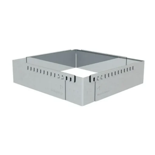 Cadre à entremets extensible inox carré 16 à 30 cm De Buyer