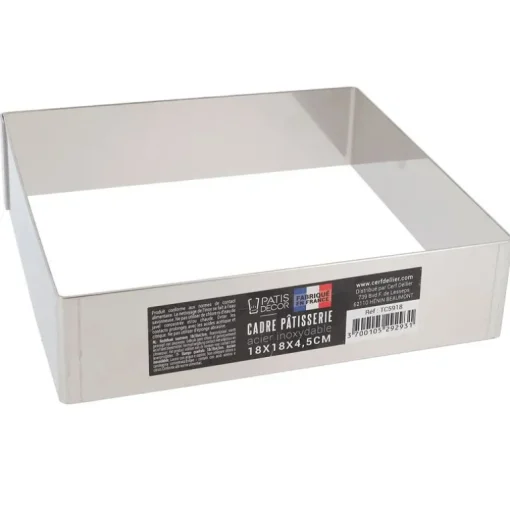 Cadre à mousse inox H 4,5 cm 18 x 18 cm