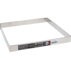 Cadre à pâtisserie inox H 2 cm - 20 x 20 cm