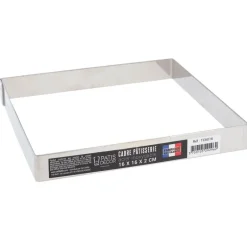 Cadre à pâtisserie inox H 2 cm - 16 x 16 cm