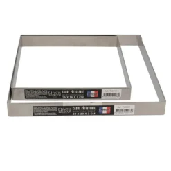 Cadre à pâtisserie inox H 2 cm - 20 x 20 cm