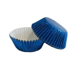 Caissette cupcake bleu métallisé PME (x30)