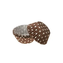 Caissettes cupcake chocolat à pois (x60)
