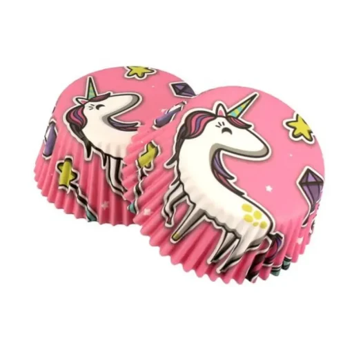 Caissettes cupcakes "Licorne rose" (x50)