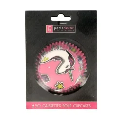 Caissettes cupcakes "Licorne rose" (x50)