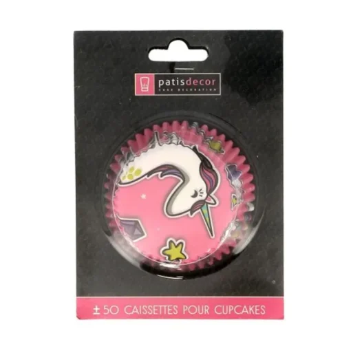 Caissettes cupcakes "Licorne rose" (x50)