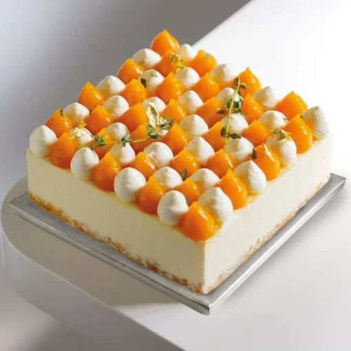 Cake drum carré argent 40 x 40 cm