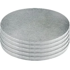 Cake Drums Ronds Argent Ø 45 cm (x5)