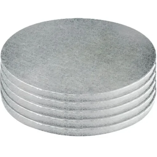 Cake Drums Ronds Argent Ø 17 cm (x5)
