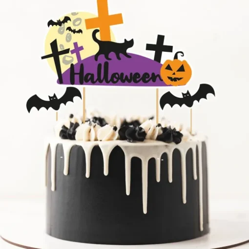 Cake topper assortis thème Halloween (x3)