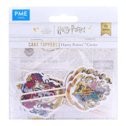 Cake topper blasons maisons Harry Potter (x6)