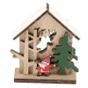 Cake topper en bois chalet de Noël