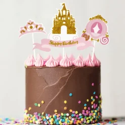 Cakes toppers Anniversaire princesses (x4)