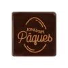Carrés chocolat "Joyeuses Pâques" 3x3 cm (x 175)