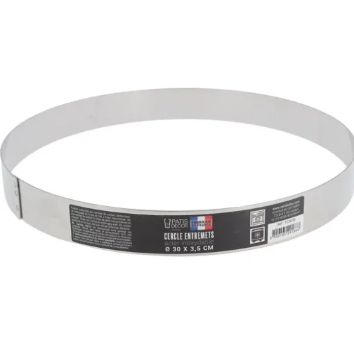 Cercle à entremets inox H 3,5 cm Ø 30 cm