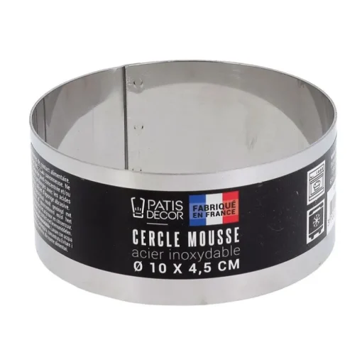 Cercle à mousse inox H 4,5 cm Ø 10 cm