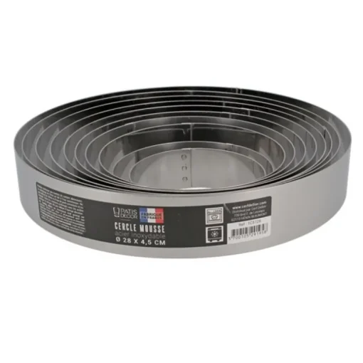 Cercle à mousse inox H 4,5 cm Ø 10 cm