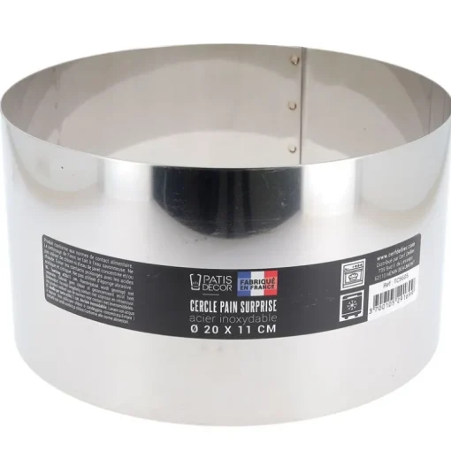 Cercle à pain surprise inox H 11 cm Diam 20 cm