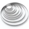 Cercle à tarte perforé à bord droit inox H 2 cm De Buyer