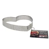 Cercle à tarte perforé coeur inox H 2 cm Ø 12 cm