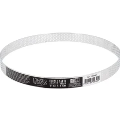 Cercle à tarte perforé inox H 2 cm Ø 22 cm