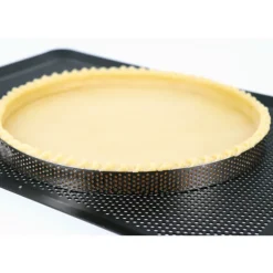 Cercle à tarte perforé inox H 2 cm Ø 10 cm
