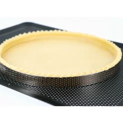 Cercle à tarte perforé inox H 2 cm Ø 22 cm