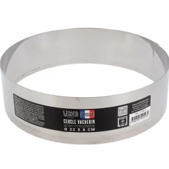 Cercle à vacherin inox H 6 cm Ø 22 cm