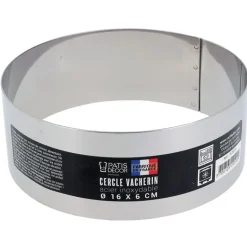 Cercle à vacherin inox H 6 cm Ø 16 cm