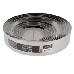 Cercle à vacherin inox H 6 cm Ø 12 cm