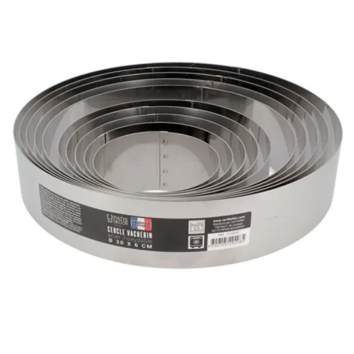 Cercle à vacherin inox H 6 cm Ø 12 cm