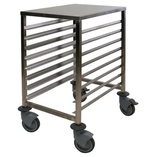 Chariot bas inox 8 niveaux 600x400