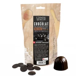 Chocolat de couverture noir Black Zabuye 83 % 250 g
