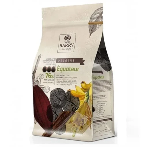 Chocolat de Couverture Noir origine Equateur 76 % 1 Kg