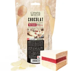 Chocolat de couverture White Nuit Blanche 37 % 250 g