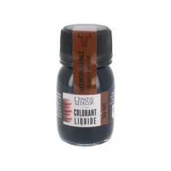 Colorant liquide hydrosoluble brun chocolat 30 ml - DDM 07/24