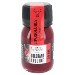 Colorant liquide liposoluble rouge 30 ml